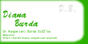 diana burda business card